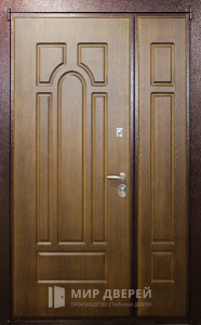 Дверь металлическая входная двухстворчатая уличная утепленная №21 - фото вид изнутри