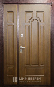 Дверь металлическая входная двухстворчатая уличная утепленная №21 - фото вид снаружи