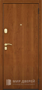 Дверь входная с МДФ накладкой и ламинированной панелью №77 - фото вид снаружи