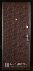 Металлические двери с винилискожей коричневая №29 - фото вид изнутри