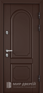 Дверь металлическая одностворчатая с порогом №11 - фото вид снаружи