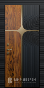 Дверь утеплённая дизайнерская №13 - фото вид снаружи