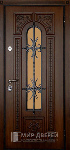 Стальная дверь с кованными элементами №13 - фото №1