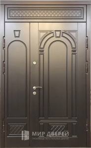 Входная дверь с фрамугой на заказ №16 - фото вид снаружи