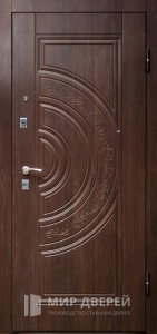 Входная дверь с МДФ накладкой в коттедж №74 - фото №1