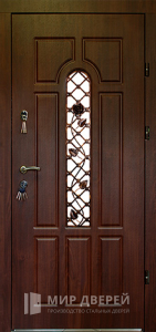 Кованная дверь №10 - фото вид снаружи