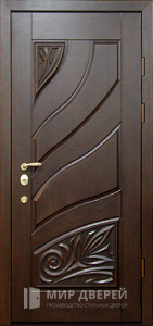 Дубовая дверь входная №4 - фото вид снаружи
